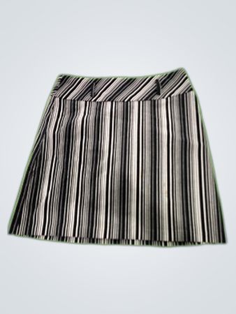 White Mouse Striped Mini Skirt