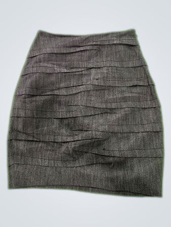 Gray Ruffled Skirt