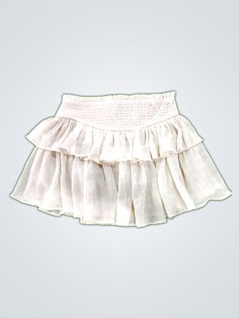 Forever 21 White Ruffled Mini Skirt