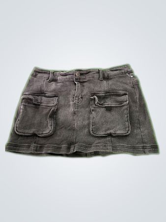 Black Denim Skirt