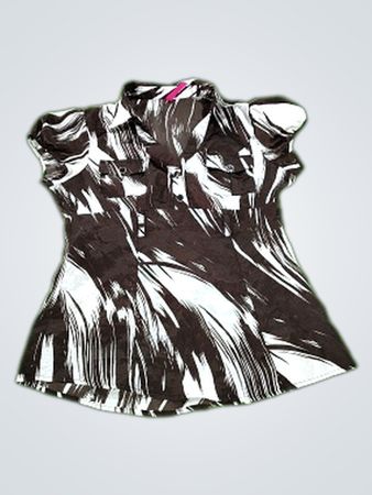 Black and White Abstract Blouse