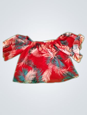 Becca Minkoff Red Floral Blouse