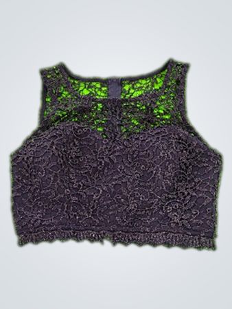 Navy Lace Top