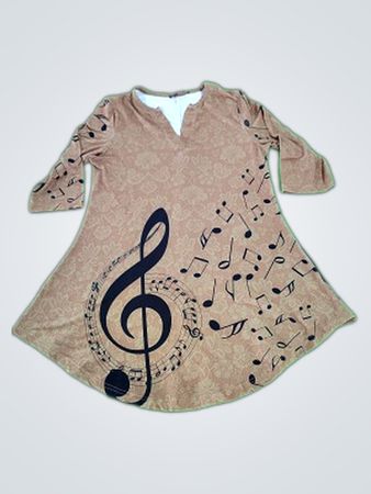 Azdeca Musical Print Dress
