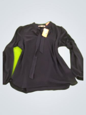 Michael Kors Black Tie Blouse