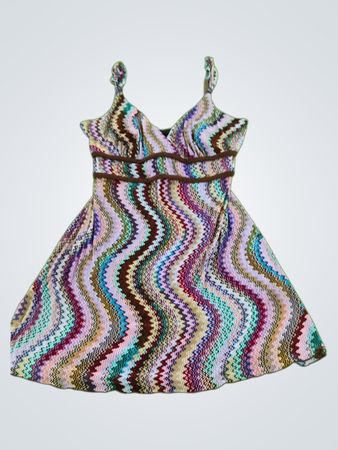 Bisou Bisou Multicolor Zigzag Mini Dress
