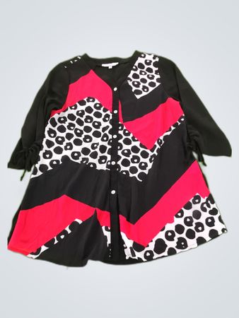 Variations Printed Button-Down Blouse