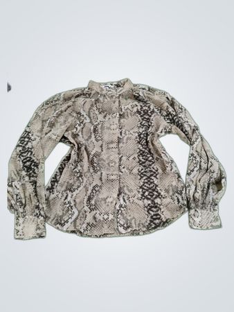 Snakeskin Pattern Long Sleeve Shirt