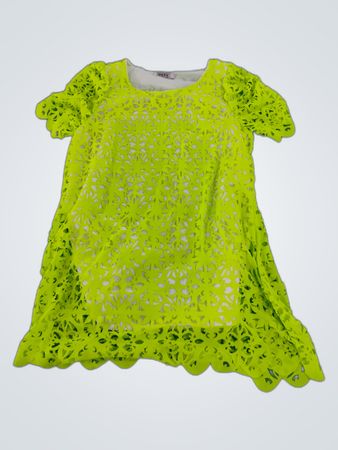 Oska Neon Green Crochet Top