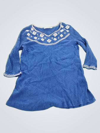 Blue Embroidered Top