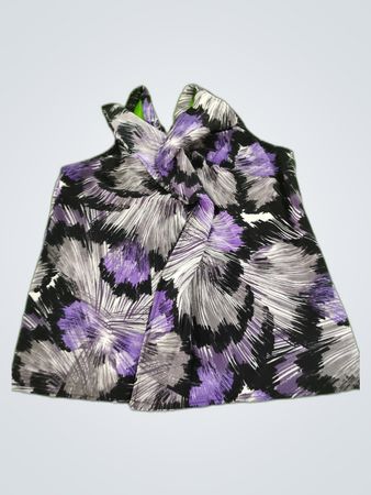 ELLE Women's Purple and Black Sleeveless Top