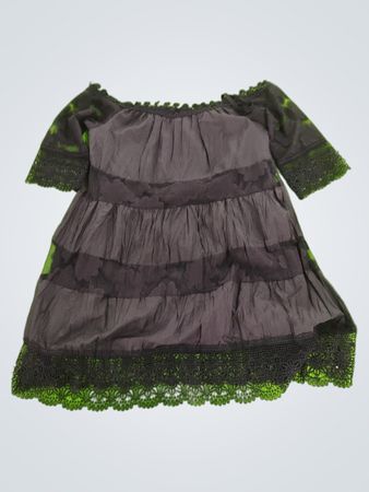Black Lace Trim Dress