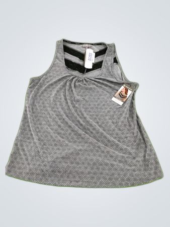 Daisy Fuentes Gray Geometric Print Tank Top