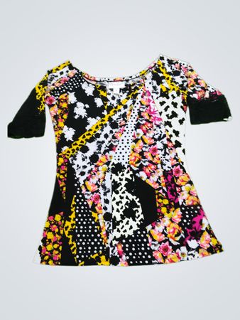 Bisou Bisou Multicolored Printed Blouse