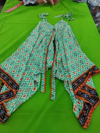 Green Patterned Jumpsuit