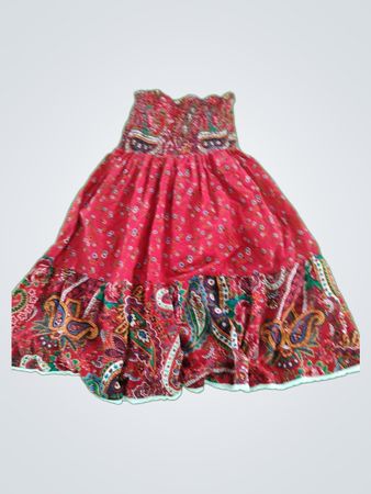 Red Paisley Pattern Dress