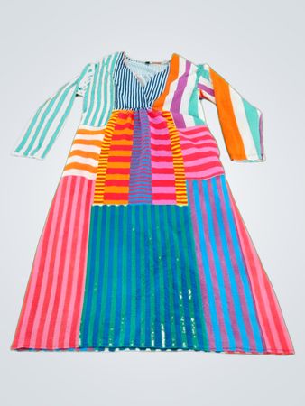 Multicolored Striped Dress