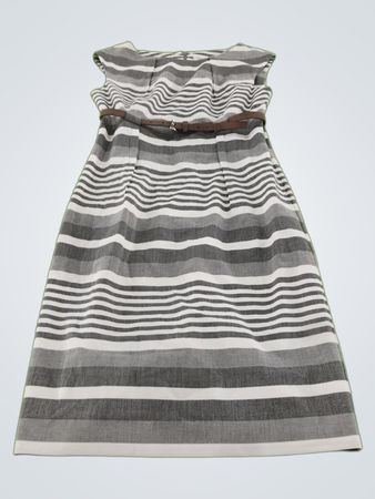 Calvin Klein Striped Belted Dress