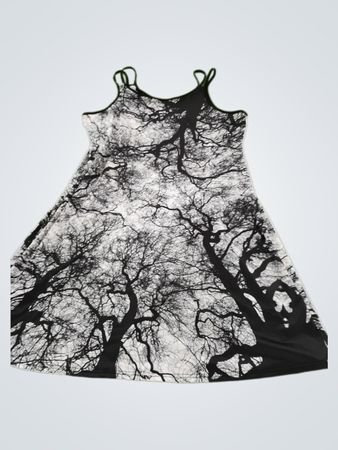 Black and White Tree Pattern Dress