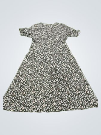 Unbranded Green Floral Wrap Dress