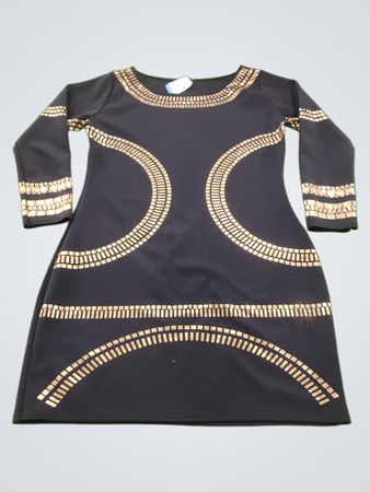 Miss Blush Black Embellished Dress