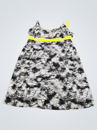 Tie Dye Dress with Yellow Accent