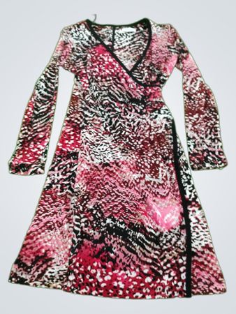 Calvin Klein Animal Print Wrap Dress