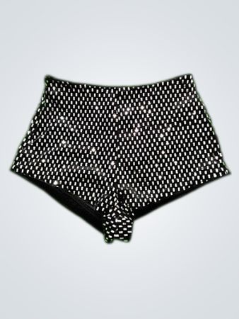 Women's Black Sequined Boyshorts