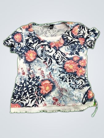 Coral Bay Floral Print Short Sleeve Top