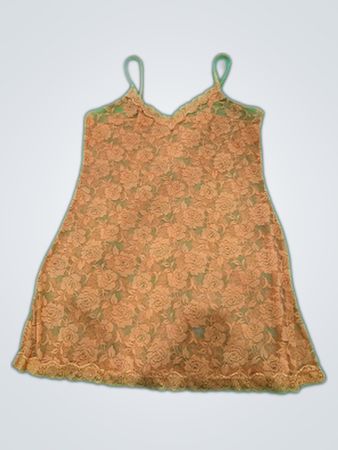 Orange Floral Lace Camisole