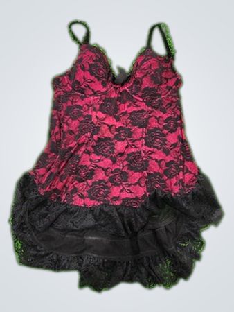 Unbranded Pink Lace Babydoll Top