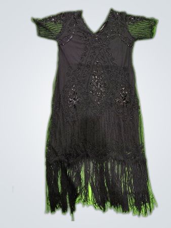Black Fringed Dress