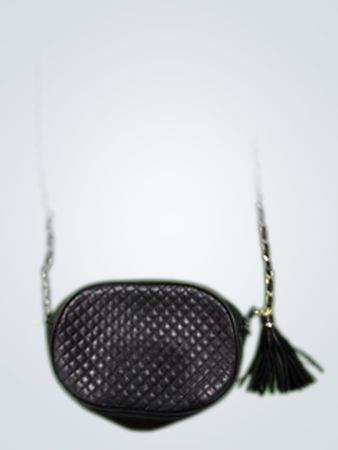 Unbranded Black Quilted Crossbody Bag