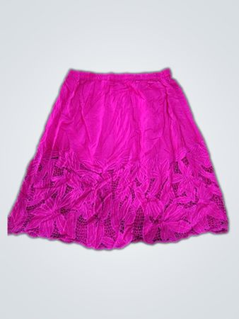 Pink Lace Mini Skirt
