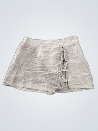 Wild Fable Beige Pleated Mini Skirt