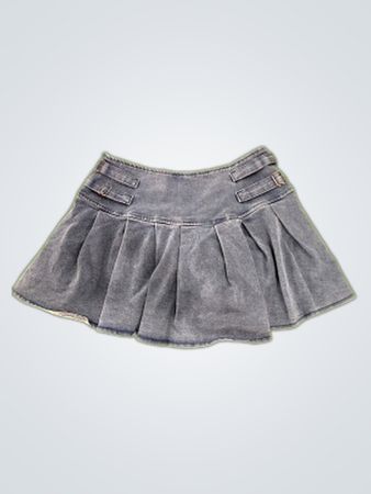 Gray Pleated Skirt