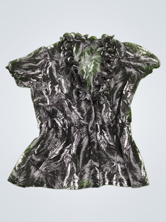 AGB Black and Green Floral Romper