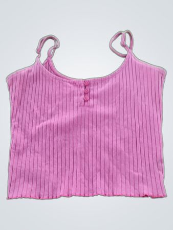 American Eagle Pink Ribbed Tank Top