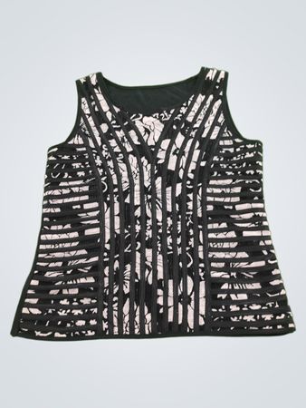 Black and White Patterned Tank Top