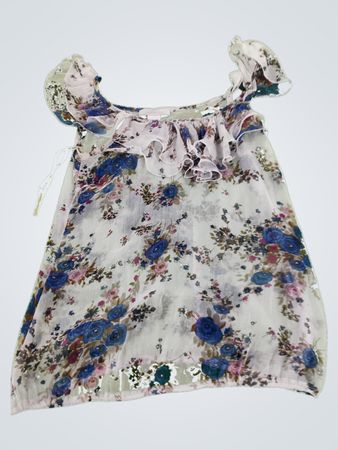 Charlotte Russe Floral Ruffled Blouse