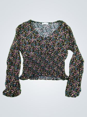 paper crane Floral Long Sleeve Top