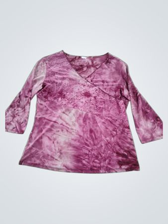 Purple Tie-Dye Blouse