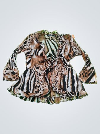 Notations Animal Print Blouse
