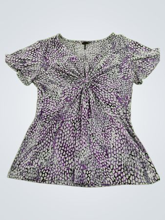Purple and Gray Patterned T-Shirt
