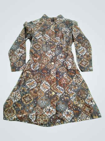 Long Sleeve Paisley Dress