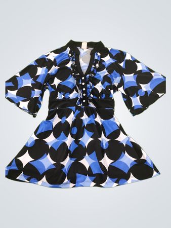 Cocomo Blue and Black Geometric Dress