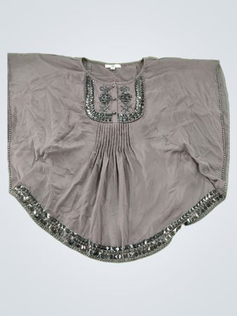 Gray Embellished Top