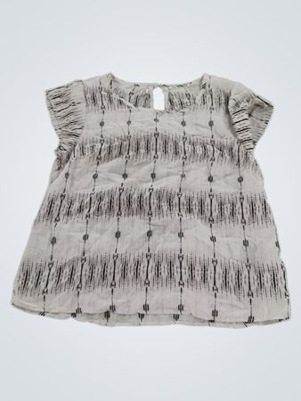Women's White and Black Blouse
