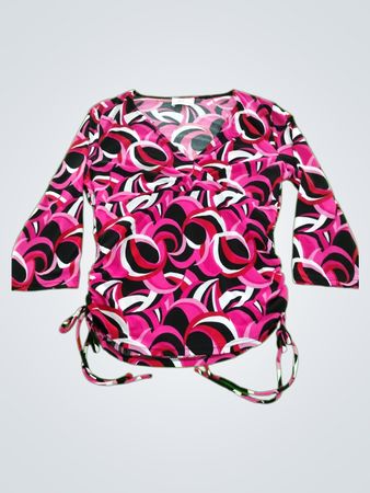 Pink Swirl Pattern Long Sleeve Top