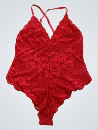 Red Lace Bodysuit